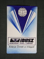 Kártyanaptár,Ibusz utazási iroda,1989  (2)