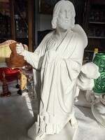 Szent Jakab 19.sz.biszkvit porcelán szobor, 32 cm.
