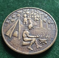 Berényi Lajos: Cserkész tábor, bronz érem