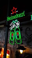 Heineken reklám, világítás, dekoráció, kb.70cm.