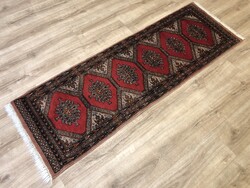 BOKHARA - PAKISZTÁNI kézi csomózású gyapjú PERZSA szőnyeg, 62 x 190 cm