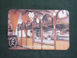 Kártyanaptár,Somogy vendéglátó váll,Béke söröző,Corso presszó,Volga étterem,Kaposvár,1989  (2)