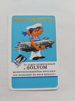 MAHART kártyanaptár 1972 - SÓLYOM SZÁRNYASHAJÓ