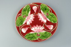 Schütz Blansko majolika tavirózsa dísztál