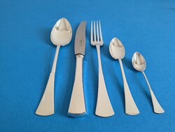 Ezüst 1 személyes felnőtt evőeszköz készlet 5 darabos angol fazon