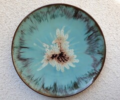 Oversized Retro Magdolna Horváth Ceramic Wall Plate, 34 cm