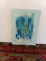 Modern absztrakt kompozíció - Dinamikus vertikális formák (50x70 cm)