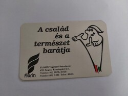 FLORIN Vegyipari Szövetkezet Szeged kártyanaptár 1992