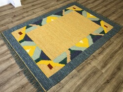 Kézi szövésű szíkszövött gyapjú szőnyeg - Tisztítva, 172 x 253 cm