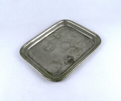1Z495 Régi jelzett bécsi MORITZ HACKER vendéglátós alpakka tál tálca 27 x 21.5 cm