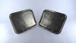 1Z491 Antik Wellner alpakka tálca pár 27.3 x 22 cm
