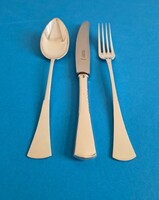 Ezüst felnőtt evőeszköz készlet 3 darabos angol fazon