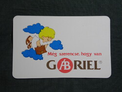 Kártyanaptár,Állami Biztosító,grafikai,Gábriel reklám figura, 1989  (2)