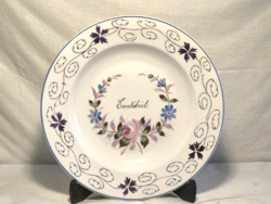 Régi porcelán Emlék fali tányér (26,5 cm.)