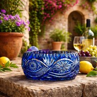 Bohemia kobalt kék kristály tál..