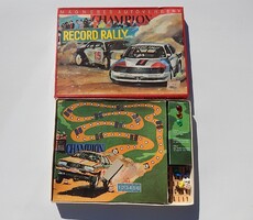 Retro,autós társasjáték.Record Rally.Mágneses autóvereny.Champion
