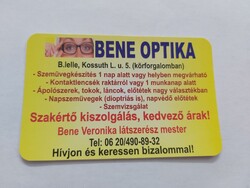 BENE OPTIKA Balatonlelle kártyanaptár 2022