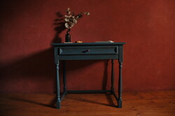 Polgári fiókos eklektikus kisasztal, antik konzolasztal