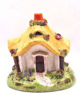 Viktoriánus Flatback Staffordshire házikó mécses 12cm