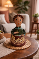Kézzel festett kerámia népi figura – 16 cm