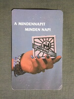 Kártyanaptár,Tolna megyei Népboltok,grafikai, Szekszárd,Bonyhád,Paks,Tolna,Dombóvár, 1990  (2)