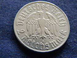 Németország Harmadik Birodalom 2 Mark 1933 A 0.6250 ezüst 8 g Luther Márton