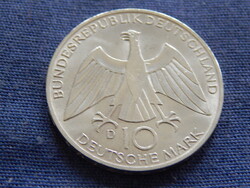 Németország 10 Mark 1972 D 0.6250 ezüst 15,5 g XX. Nyári Olimpiai Játékok, München 1972 - Hurok