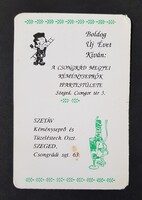 SZETÁV kéményseprő Szeged kártyanaptár 1992