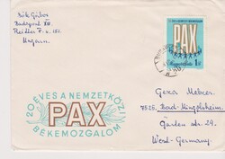 Alkalmi boríték 1969 - Pax Békemozgalom