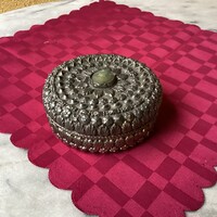 Keleti alpakka bombonier ékszertartó 13 cm.