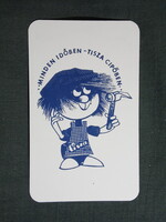 Kártyanaptár,Tisza cipőgyár,Martfű,grafikai,reklám figura, 1990  (2)