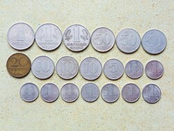 Németország NDK 20 db Különböző Érme 1 5 10 20 50 Pfennig 1 Márka 1956-1985