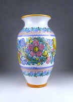 1Z504 Jelzett Ficzere Mátyás poszthabán kaposvári kerámia váza 30 cm