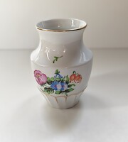 Herendi kézzel festett porcelán váza – aranyozott, klasszikus forma – 14,5 cm