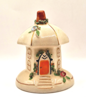 Viktoriánus Flatback Staffordshire házikó fehér 13cm