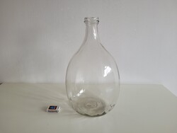Régi nagy méretű 10 L üvegballon vintage üveg palack ballon 42 cm demizson