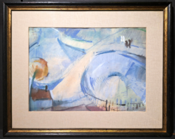 Tokaji táj - expresszionista festmény, igényes keretezésben! azonosítatlan - Egry József modorában