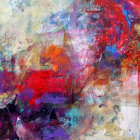 Hornyik  Zoltán: Lebegés - alkotás mérete: 100x100 cm - száma: HZ26/205M