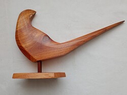 Fa madár figura fácán 24x6x15cm retro