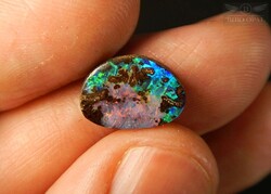 AKCIÓ ! 3.05 ct eredeti 100% természetes ausztrál boulder opál drágakő 14.3x10x2.6 mm specialistától