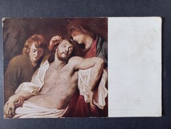Antik képeslap - Krisztus siratása (Pietà) c.1900 művészeti képeslap