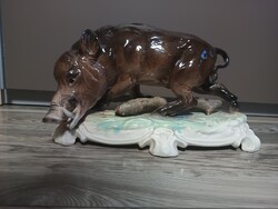 Nagyméretű porcelán vaddisznó