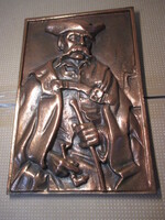 Betyár. Bronzírozott alumínium plakett, 27x18 cm