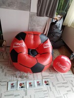COCA COLA FOCIS FOTEL LABDA POHÁR TÁNYÉR CSAK EGYBEN