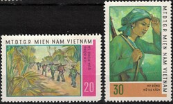 Vietkong - Mi:VN-VC 16-17 - MNH - Kat. ért.: 8.00€ (sortöredék)