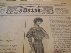 A  Bazár  Bécs .- Budapest  korabeli divatlap  , 1910  okt 1.  64 lapon