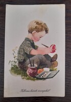 1960 Happy Easter drawing: Zsuzsa Demjén