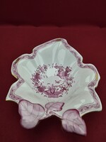 Herendi indiaikosár mintás pur-pur leveles kagyló kínáló