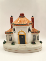 Antik Viktoriánus Flatback Staffordshire házikó 15.5cm
