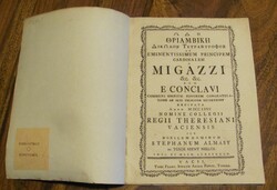 Almásy István Ode thriambike? diko?los tetrastrofos ad...cardinalem a Migazzi - 1775